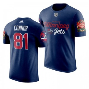 Winnipeg Jets Kyle Connor 2019 Heritage Classic Saskatchewan Navy T-Shirt - Sale