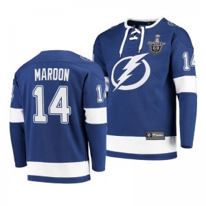 2020 Stanley Cup Playoffs Lightning Patrick Maroon Jersey Hoodie Blue - Sale