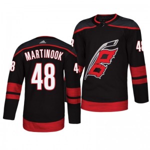 Jordan Martinook Hurricanes Player Authentic Alternate Black Jersey - Sale