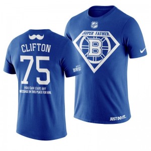 Boston Bruins Connor Clifton Navy Father's Day Super Dad T-shirt - Sale