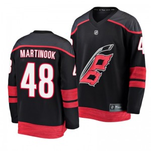 Jordan Martinook Hurricanes Black Breakaway Player Fanatics Branded Alternate Youth Jersey - Sale