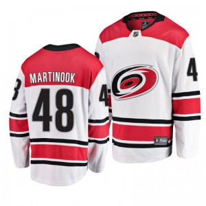 Hurricanes 2019 Stanley Cup Playoffs Eastern Conference Final Jordan Martinook Jersey White - Sale