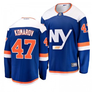 Leo Komarov Islanders Blue Fanatics Breakaway Alternate Jersey - Sale