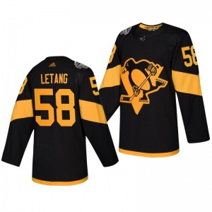 Penguins Men's Kris Letang 2019 NHL Stadium Series Coors Light Authentic Black Jersey - Sale