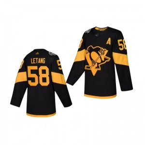 Penguins Kris Letang 2019 NHL Stadium Series Adidas Authentic Black Youth Jersey - Sale