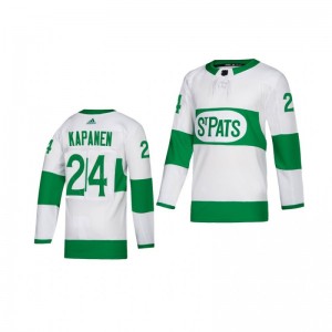 Youth Kasperi Kapanen Toronto Maple Leafs 2019 St. Pats Authentic Player White Jersey - Sale