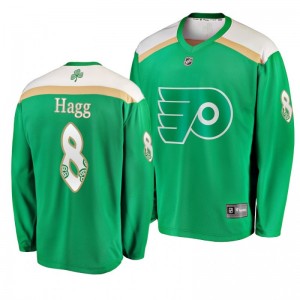 Flyers Robert Hagg 2019 St. Patrick's Day Replica Fanatics Branded Jersey Green - Sale