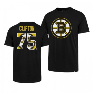 Bruins Connor Clifton Super Rival Black Short Sleeve T-Shirt - Sale