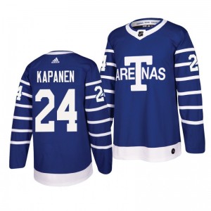 Men's Toronto Arenas Kasperi Kapanen #24 Blue Throwback Authentic Pro Jersey - Sale