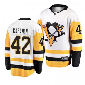 Away Breakaway Player Penguins Kasperi Kapanen White Jersey - Sale