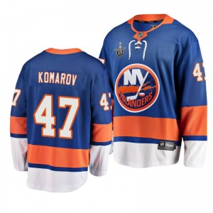 Islanders 2019 Stanley Cup Playoffs Leo Komarov Breakaway Player Royal Jersey - Sale