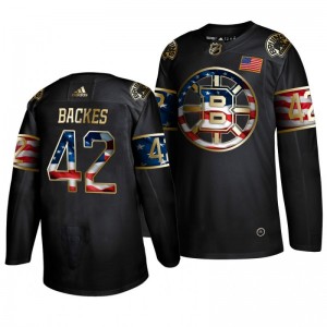 Bruins David Backes Golden Edition Adidas Black Independence Day Men's Jersey - Sale