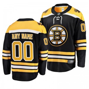 Custom Bruins Black Breakaway Player Home Jersey - Sale