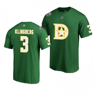 Dallas Stars John Klingberg 2020 Winter Classic Green T-Shirt - Sale