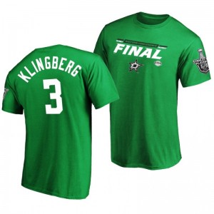 Stars John Klingberg Green 2020 Stanley Cup Playoffs Western Conference Final  Overdrive T-Shirt - Sale
