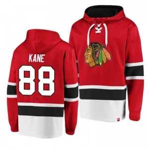 Blackhawks Patrick Kane Dasher Player Lace-Up Red Hoodie - Sale