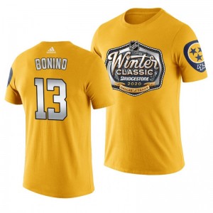 Nick Bonino Predators Winter Classic Alternate Logo T-shirt Yellow - Sale