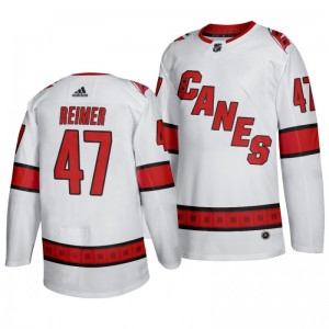 James Reimer Hurricanes White Authentic Player Road Away Jersey - Sale