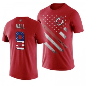 Taylor Hall Devils Red Independence Day T-Shirt - Sale