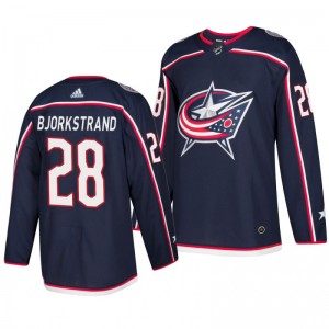 Blue Jackets Oliver Bjorkstrand Navy Home Adidas Authentic Jersey - Sale