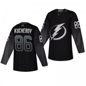 Nikita Kucherov Lightning Adidas Authentic Alternate Black Jersey - Sale
