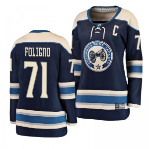 Women's Blue Jackets Nick Foligno Breakaway Player Navy Alternate Jersey - Sale