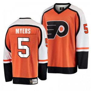 Men's Flyers Philippe Myers #5 Orange 2019-20 Premier Breakaway Player Jersey - Sale