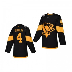Penguins Justin Schultz 2019 NHL Stadium Series Authentic Player Black Youth Jersey - Sale