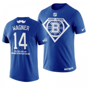 Boston Bruins Chris Wagner Navy Father's Day Super Dad T-shirt - Sale
