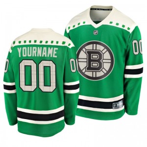 Bruins Custom 2020 St. Patrick's Day Replica Player Green Jersey - Sale