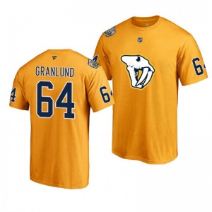 Nashville Predators Mikael Granlund 2020 Winter Classic Gold T-Shirt - Sale