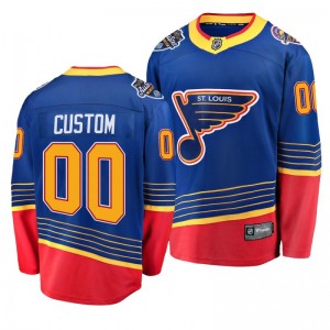 Blues Custom #00 2020 NHL All-Star Retro Premier Breakaway Blue Fanatics Branded Jersey - Sale