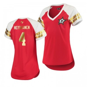 Miro Heiskanen Dallas Stars Mother's Day Golden Edition Red T-Shirt - Sale