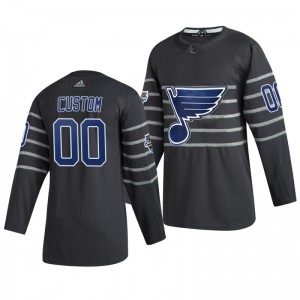 St. Louis Blues Custom 00 2020 NHL All-Star Game Authentic adidas Gray Jersey - Sale