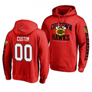 Custom Blackhawks Hometown Collection Red Pullover Hoodie - Sale
