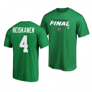 2020 Stanley Cup Playoffs Stars Miro Heiskanen Green Western Conference Final Bound Overdrive T-Shirt - Sale