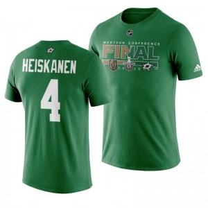 2020 Stanley Cup Playoffs Stars Miro Heiskanen Green Western Conference Final Matchup T-Shirt - Sale
