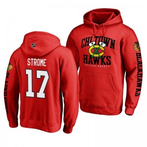 Dylan Strome Blackhawks Hometown Collection Red Pullover Hoodie - Sale