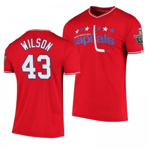 2020 NHL Playoffs True Classics Capitals Tom Wilson Red T-Shirt - Sale