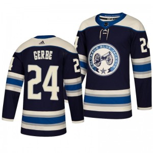 Nathan Gerbe Blue Jackets Replica Authentic Pro Alternate Navy Jersey - Sale