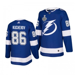 Lightning Nikita Kucherov Men's 2020 Stanley Cup Final Authentic Patch Blue Jersey - Sale