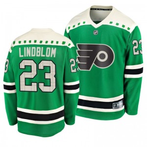 Flyers Oskar Lindblom 2020 St. Patrick's Day Replica Player Green Jersey - Sale