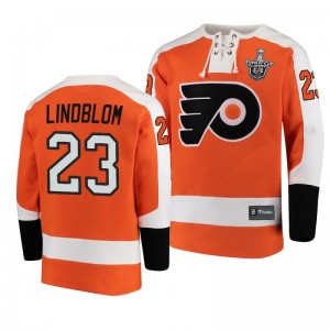 2020 Stanley Cup Playoffs Flyers Oskar Lindblom Jersey Hoodie Orange - Sale