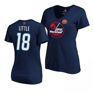Jets Bryan Little Women's 2019 Heritage Classic Primary Logo T-Shirt Navy - Sale