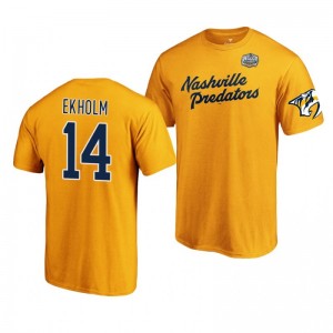 2020 Winter Classic Nashville Predators Mattias Ekholm Gold T-Shirt - Sale