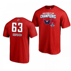 Shane Gersich Capitals Men's 2018 Stanley Cup Champions Red District of Champions T-shirt - Sale