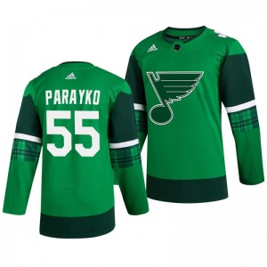 Blues Colton Parayko 2020 St. Patrick's Day Authentic Player Green Jersey - Sale