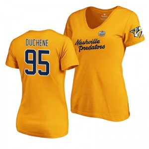 Nashville Predators Matt Duchene Gold 2020 Winter Classic Women's T-Shirt - Sale