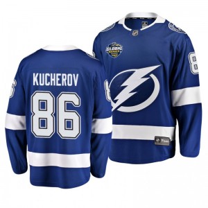 Nikita Kucherov Lightning 2019 NHL Global Series Breakaway Player Blue Jersey - Sale