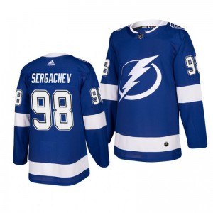 Lightning Mikhail Sergachev Blue Home Authentic Player Jersey - Sale